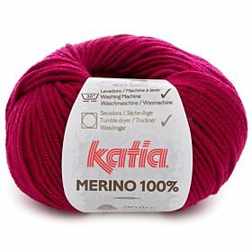 Katia Merino 100% - 49 donker fuchsia - Merinowol Garen
