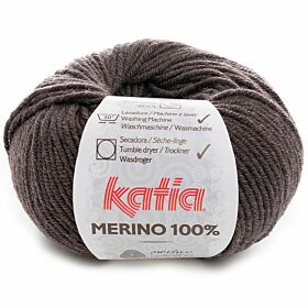 Katia Merino 100% - 502 donkerbruin medium - Wol Garen