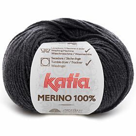 Katia Merino 100% - 503 donkergrijs / antraciet - Wol Garen