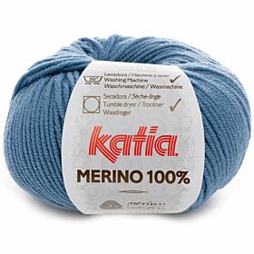 Katia Merino 100% - 58 jeansblauw / denim - Merinowol Garen