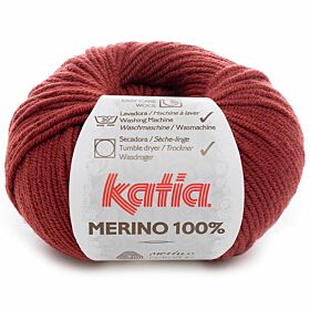 Katia Merino 100% - 71 steenrood / roest - Merinowol Garen
