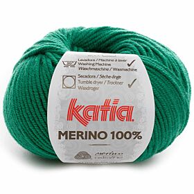 Katia Merino 100% - 73 smaragdgroen - Merinowol Garen