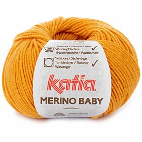 Katia Merino Baby 71 mosterdgeel / okergeel - Wol Garen