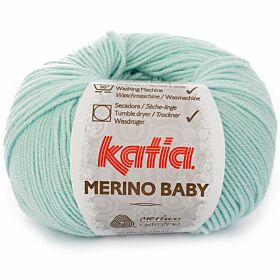 Katia Merino Baby 73 pastelblauw / witgroen - Wol Garen
