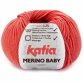 Katia Merino Baby 77 lichtkoraal / zalmoranje - Wol Garen