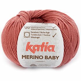 Katia Merino Baby 87 donker zalmroze - Wol Garen