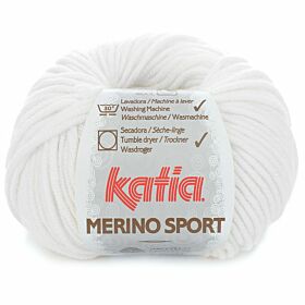 Katia Merino Sport 01 wit - Wol Garen