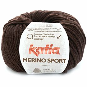 Katia Merino Sport 07 donkerbruin - Wol Garen