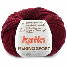 Katia Merino Sport 22 donker wijnrood - Wol Garen