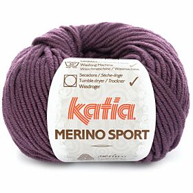 Katia Merino Sport 23 donkerpaars - Wol Garen