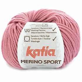 Katia Merino Sport 28 donkerroze - Wol Garen