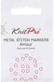 KnitPro Metalen Steekmarkeerders Amour - 40 stuks - Hartvormig 2