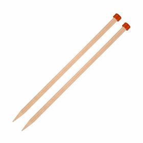 KnitPro Basix Birch Breinaalden met knop - 20 mm dik