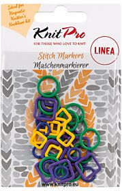 KnitPro Metalen Steekmarkeerders Linea - 40 stuks - Rond & vierkant in 2 maten 1