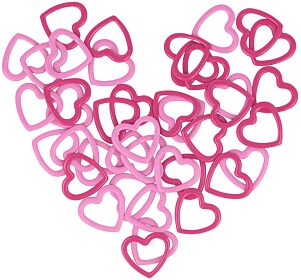KnitPro Metalen Steekmarkeerders Amour - 40 stuks - Hartvormig 1