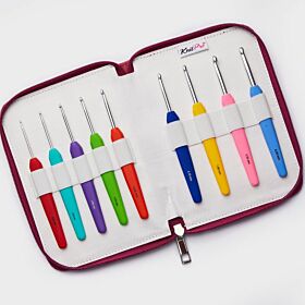 KnitPro Waves Haaknaaldenset - Maroon roze kleur