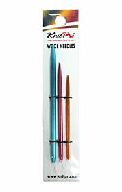 KnitPro Wolnaalden met stompe punt - aluminium - 3 stuks