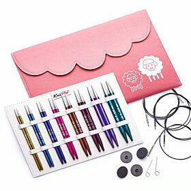 KnitPro Zing Verwisselbare Rondbreinaaldenset Deluxe - metalen naalden
