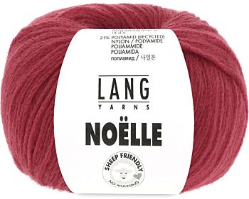 Lang Yarns Noëlle - 66 frambozenrood - Merino/Gerecycled Nylon Garen 1