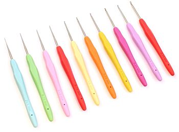 Opry Soft Grip Haaknaaldenset - 0,5 t/m 2,75 mm - Set met 10 fijne naalden 1