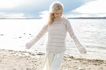 Patroon Gehaakte Damestrui "Wave Breaker" in kantpatroon - Drops Design 3