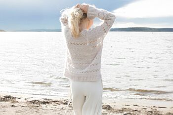 Patroon Gehaakte Damestrui "Wave Breaker" in kantpatroon - Drops Design 2