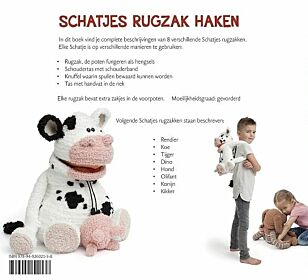 Haakboek Schatjes rugzak haken, hardcover achterkant