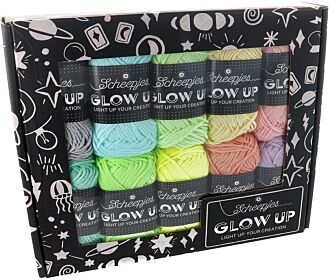 Scheepjes Glow Up Colour Pack - 10 kleuren x 25 gram - Glow in the dark effect 1