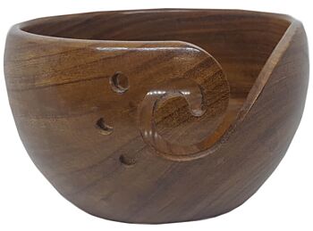 Scheepjes Yarn Bowl - Donkerbruin Massief Rozenhout - 15x10cm 1