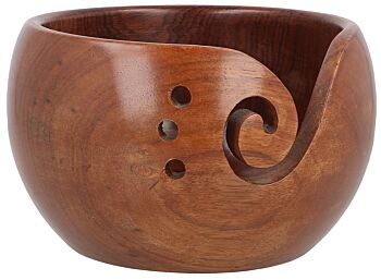 Scheepjes Yarn Bowl - Bruin Massief Rozenhout - 15x10cm 1