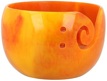 Scheepjes Yarn Bowl - Oranje Parelmoer effect - 13x8cm 1
