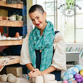 whitecaps wrap gebreide sjaal yigitcan vatansever simy's studio - premier yarn collection breipatroon